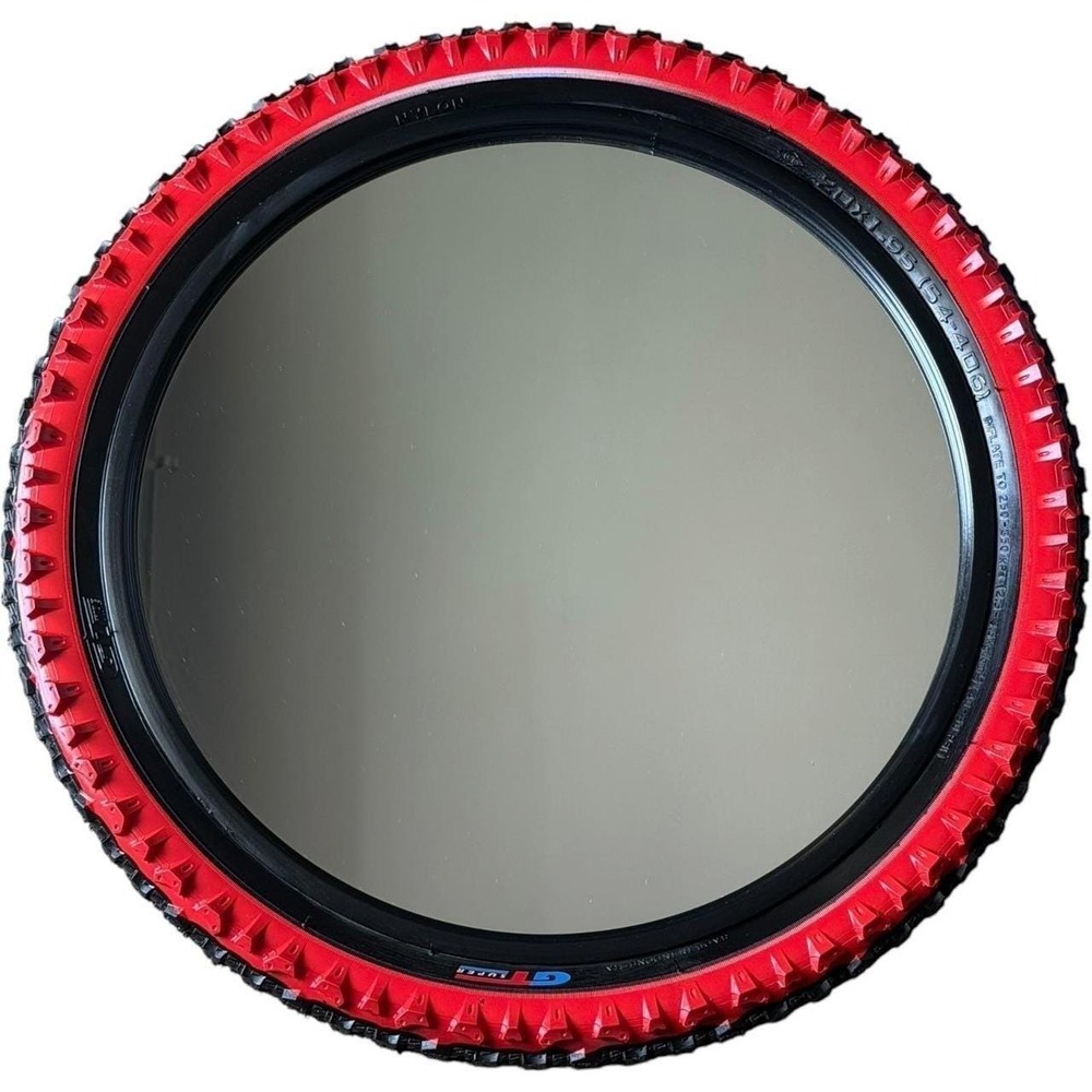 IKEA Volda Bicycle Tire Wall Mirror Red GT Super 20 Inch Round Vintage 1999